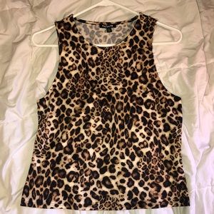 express cheetah print top